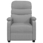 vidaXL Fotoliu rabatabil, gri deschis, material textil