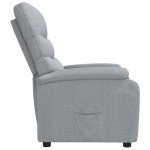 vidaXL Fotoliu rabatabil, gri deschis, material textil