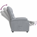 vidaXL Fotoliu rabatabil, gri deschis, material textil