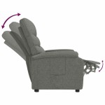 vidaXL Fotoliu rabatabil, gri închis, material textil