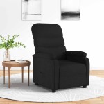 vidaXL Fotoliu rabatabil, negru, material textil vidaXL Fotoliu rabatabil, negru, material textil