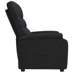 vidaXL Fotoliu rabatabil, negru, material textil vidaXL Fotoliu rabatabil, negru, material textil