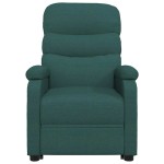 vidaXL Fotoliu rabatabil, verde închis, material textil vidaXL Fotoliu rabatabil, verde închis, material textil