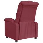 vidaXL Fotoliu de masaj, roșu vin, material textil
