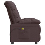 vidaXL Fotoliu de masaj, maro închis, material textil vidaXL Fotoliu de masaj, maro închis, material textil