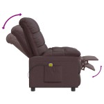 vidaXL Fotoliu de masaj, maro închis, material textil vidaXL Fotoliu de masaj, maro închis, material textil