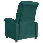 vidaXL Fotoliu de masaj, verde închis, material textil