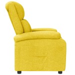 vidaXL Fotoliu rabatabil, galben, material textil