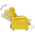 vidaXL Fotoliu rabatabil, galben, material textil