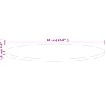 vidaXL Blat de masă rotund, Ø60x1,5 cm, lemn masiv stejar netratat vidaXL Blat de masă rotund, Ø60x1,5 cm, lemn masiv stejar netratat