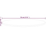 vidaXL Blat de masă rotund, Ø70x1,5 cm, lemn masiv stejar netratat vidaXL Blat de masă rotund, Ø70x1,5 cm, lemn masiv stejar netratat