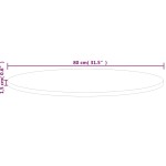 vidaXL Blat de masă rotund, Ø80x1,5 cm, lemn masiv stejar netratat vidaXL Blat de masă rotund, Ø80x1,5 cm, lemn masiv stejar netratat
