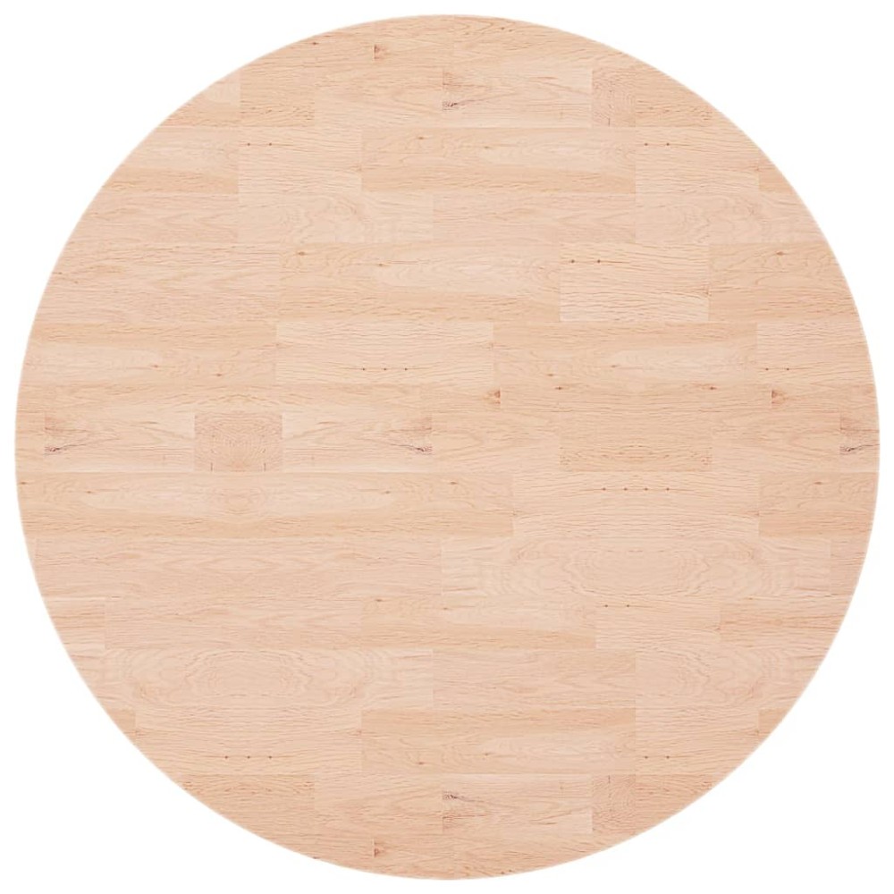 vidaXL Blat de masă rotund, Ø90x1,5 cm, lemn masiv stejar netratat