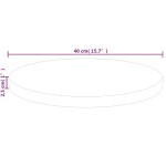 vidaXL Blat de masă rotund, Ø40x2,5 cm, lemn masiv stejar netratat vidaXL Blat de masă rotund, Ø40x2,5 cm, lemn masiv stejar netratat