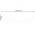 vidaXL Blat de masă rotund, Ø50x2,5 cm, lemn masiv stejar netratat vidaXL Blat de masă rotund, Ø50x2,5 cm, lemn masiv stejar netratat