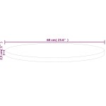 vidaXL Blat de masă rotund, Ø60x2,5 cm, lemn masiv stejar netratat vidaXL Blat de masă rotund, Ø60x2,5 cm, lemn masiv stejar netratat