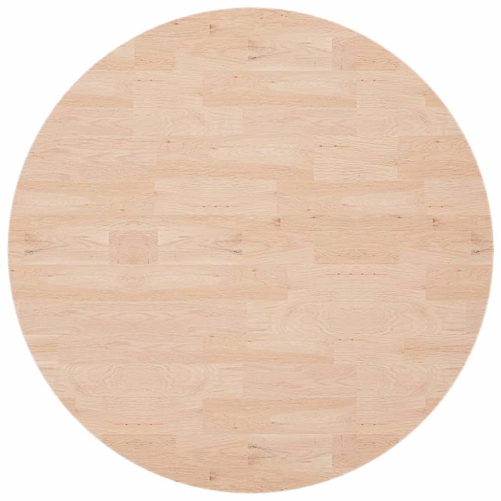 vidaXL Blat de masă rotund, Ø90x2,5 cm, lemn masiv stejar netratat