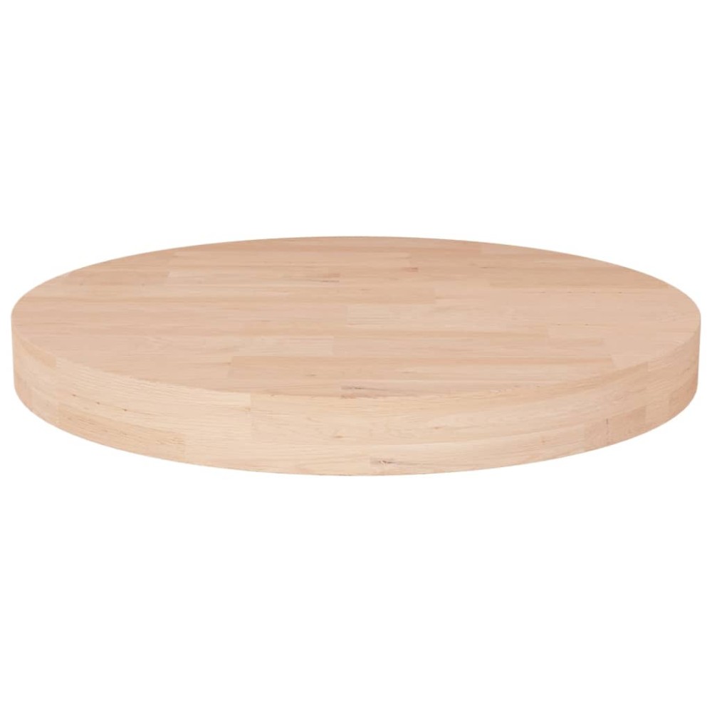 vidaXL Blat de masă rotund, Ø30x4 cm, lemn masiv stejar netratat