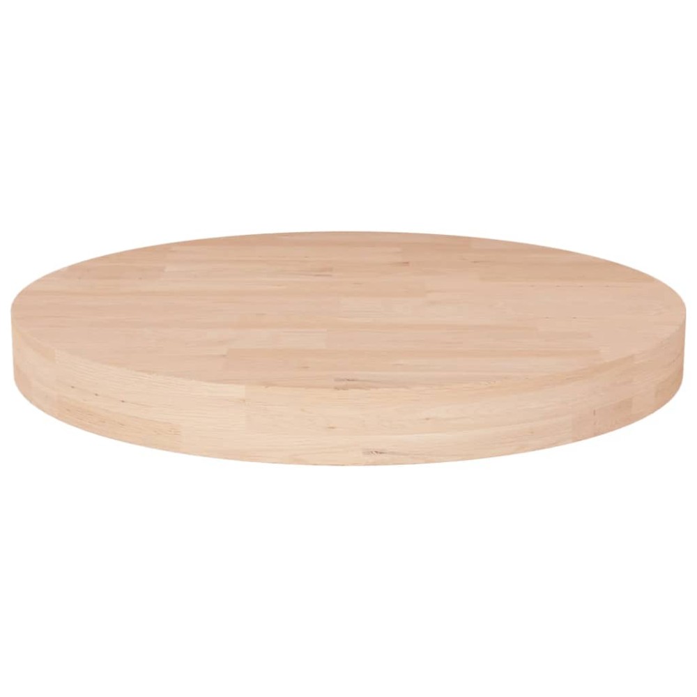 vidaXL Blat de masă rotund, Ø40x4 cm, lemn masiv stejar netratat