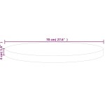 vidaXL Blat de masă rotund, Ø70x4 cm, lemn masiv stejar netratat vidaXL Blat de masă rotund, Ø70x4 cm, lemn masiv stejar netratat