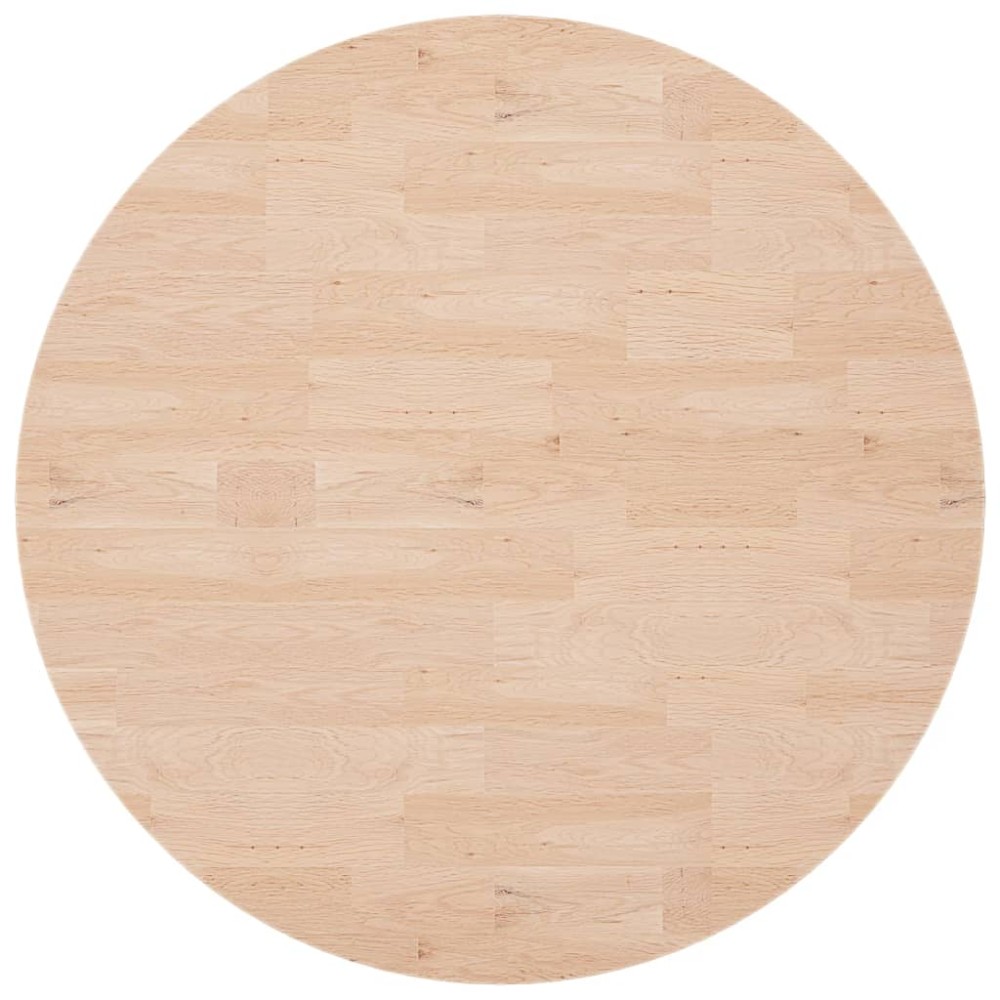 vidaXL Blat de masă rotund, Ø90x4 cm, lemn masiv stejar netratat
