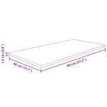 vidaXL Blat de baie, 80x40x1,5 cm, lemn masiv netratat vidaXL Blat de baie, 80x40x1,5 cm, lemn masiv netratat