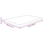 vidaXL Blat de baie, 60x40x2,5 cm, lemn masiv netratat vidaXL Blat de baie, 60x40x2,5 cm, lemn masiv netratat