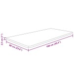 vidaXL Blat de baie, 100x60x2,5 cm, lemn masiv netratat vidaXL Blat de baie, 100x60x2,5 cm, lemn masiv netratat