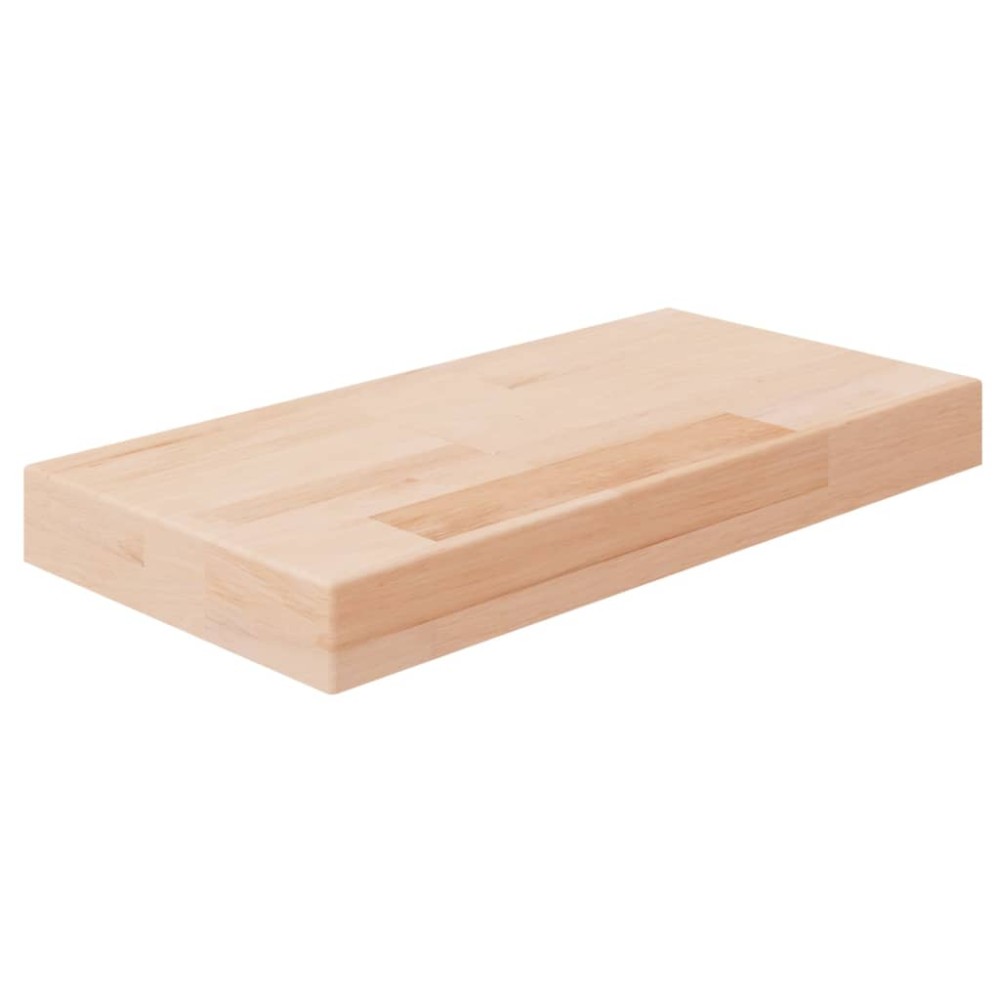 vidaXL Poliță, 40x20x4 cm, lemn masiv de stejar netratat
