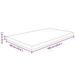 vidaXL Blat de baie, 100x60x4 cm, lemn masiv netratat vidaXL Blat de baie, 100x60x4 cm, lemn masiv netratat