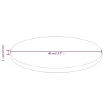 vidaXL Blat de masă rotund maro deschis Ø40x1,5 cm lemn stejar tratat