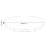 vidaXL Blat de masă rotund maro deschis Ø60x1,5 cm lemn stejar tratat