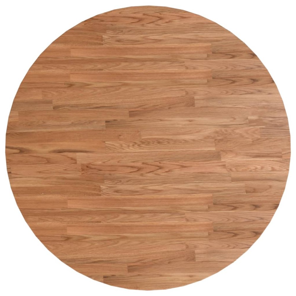 vidaXL Blat de masă rotund maro deschis Ø70x1,5 cm lemn stejar tratat