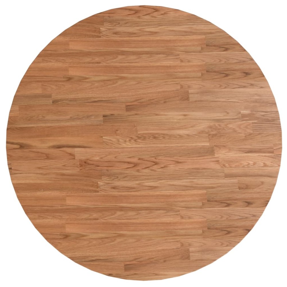 vidaXL Blat de masă rotund maro deschis Ø80x1,5 cm lemn stejar tratat