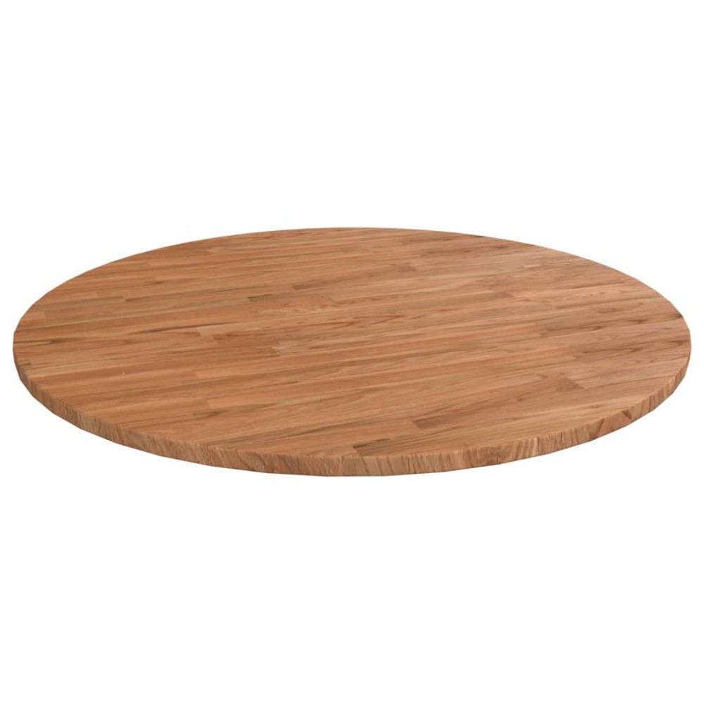 vidaXL Blat de masă rotund maro deschis Ø90x1,5 cm lemn stejar tratat