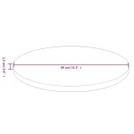 vidaXL Blat de masă rotund maro închis Ø80x1,5 cm lemn stejar tratat vidaXL Blat de masă rotund maro închis Ø80x1,5 cm lemn stejar tratat