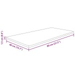 vidaXL Blat de baie, maro deschis, 80x40x1,5 cm, lemn masiv tratat vidaXL Blat de baie, maro deschis, 80x40x1,5 cm, lemn masiv tratat