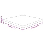 vidaXL Blat masă pătrat maro deschis 40x40x2,5cm lemn stejar tratat