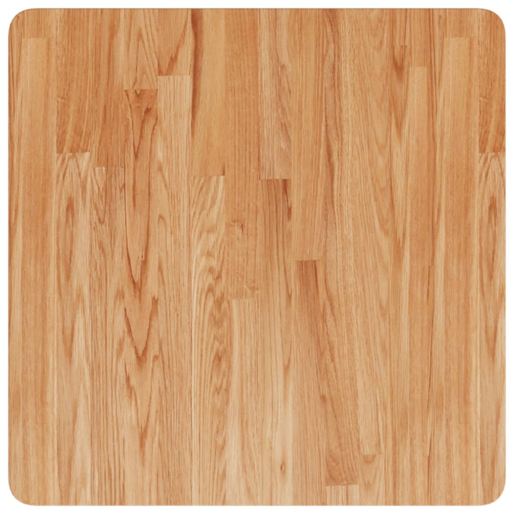 vidaXL Blat masă pătrat maro deschis 60x60x2,5 cm lemn stejar tratat