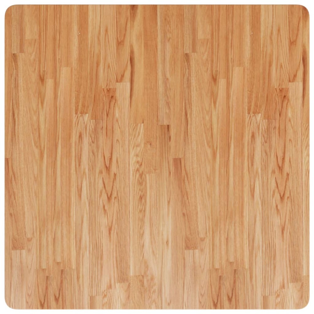 vidaXL Blat masă pătrat maro deschis 80x80x2,5cm lemn stejar tratat