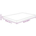 vidaXL Blat de baie, maro deschis, 60x40x2,5 cm, lemn masiv tratat vidaXL Blat de baie, maro deschis, 60x40x2,5 cm, lemn masiv tratat