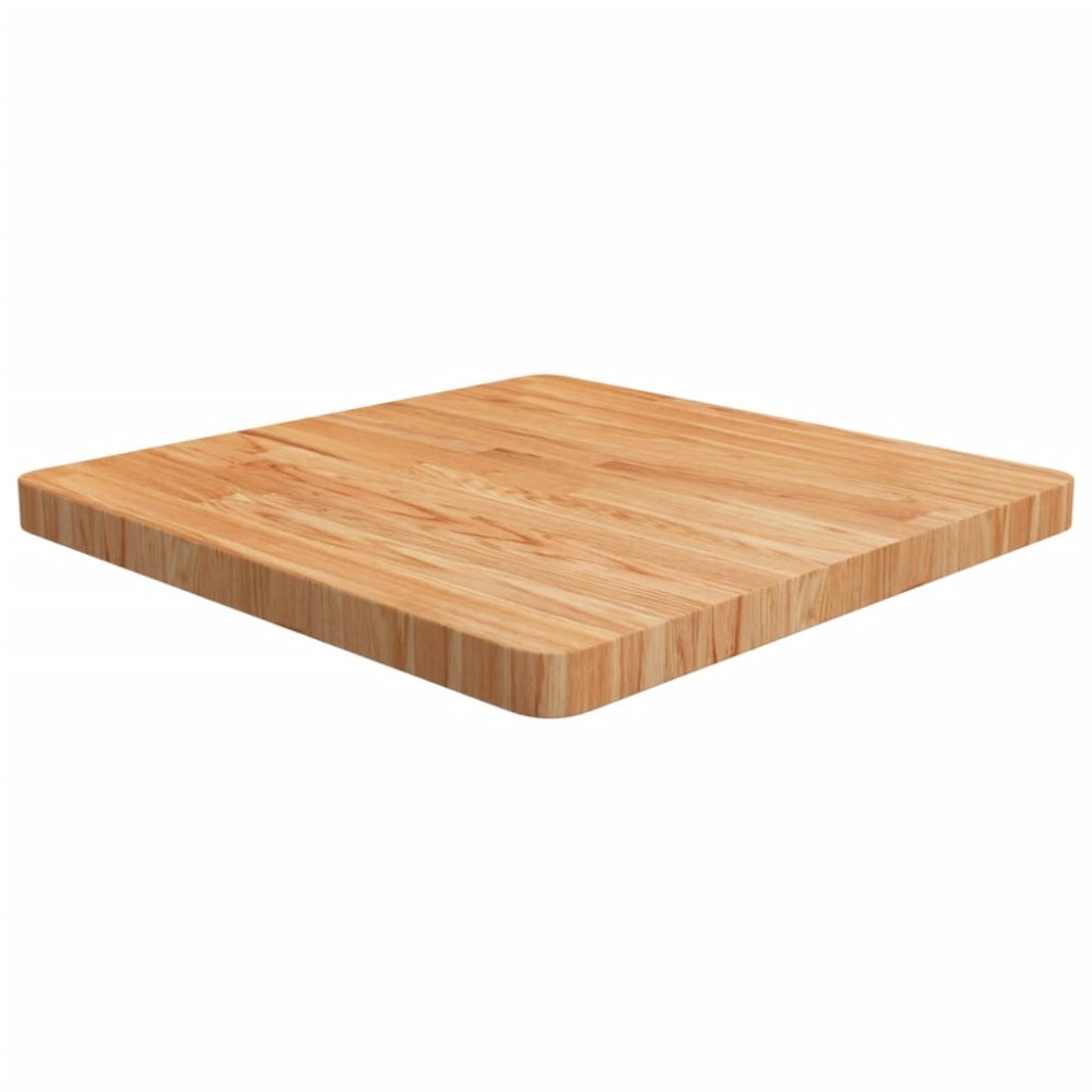 vidaXL Blat masă pătrat maro deschis 60x60x4 cm lemn stejar tratat