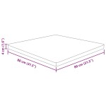 vidaXL Blat masă pătrat maro deschis 80x80x4 cm lemn stejar tratat