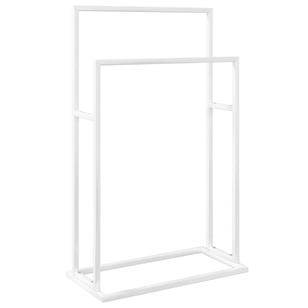 vidaXL Suport de prosoape autonom, alb, 48x24x78,5 cm, fier