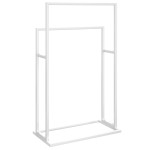 vidaXL Suport de prosoape autonom, alb, 48x24x78,5 cm, fier vidaXL Suport de prosoape autonom, alb, 48x24x78,5 cm, fier