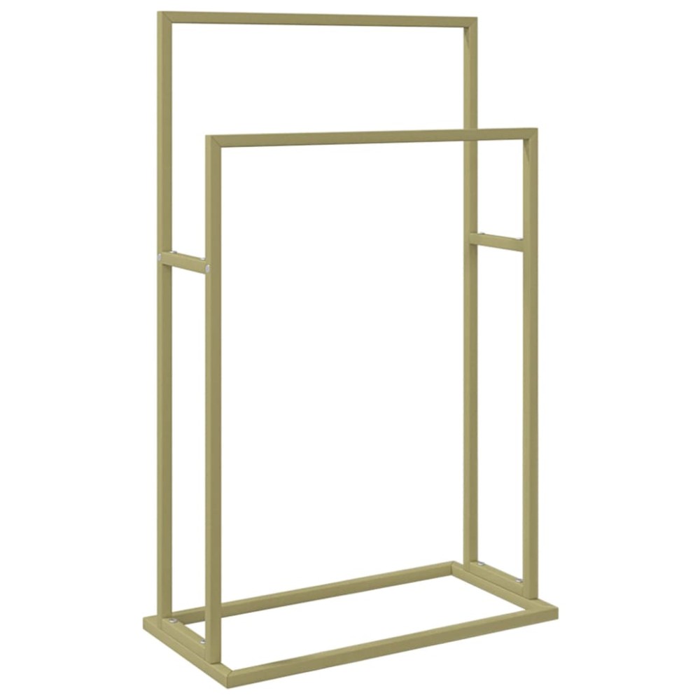 vidaXL Suport de prosoape autonom, auriu, 48x24x78,5 cm, fier