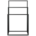 vidaXL Suport de prosoape autonom, negru, 48x24x79 cm, fier vidaXL Suport de prosoape autonom, negru, 48x24x79 cm, fier