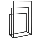 vidaXL Suport de prosoape autonom, negru, 48x24x79 cm, fier vidaXL Suport de prosoape autonom, negru, 48x24x79 cm, fier