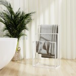 vidaXL Suport de prosoape autonom, alb, 48x24x79 cm, fier vidaXL Suport de prosoape autonom, alb, 48x24x79 cm, fier