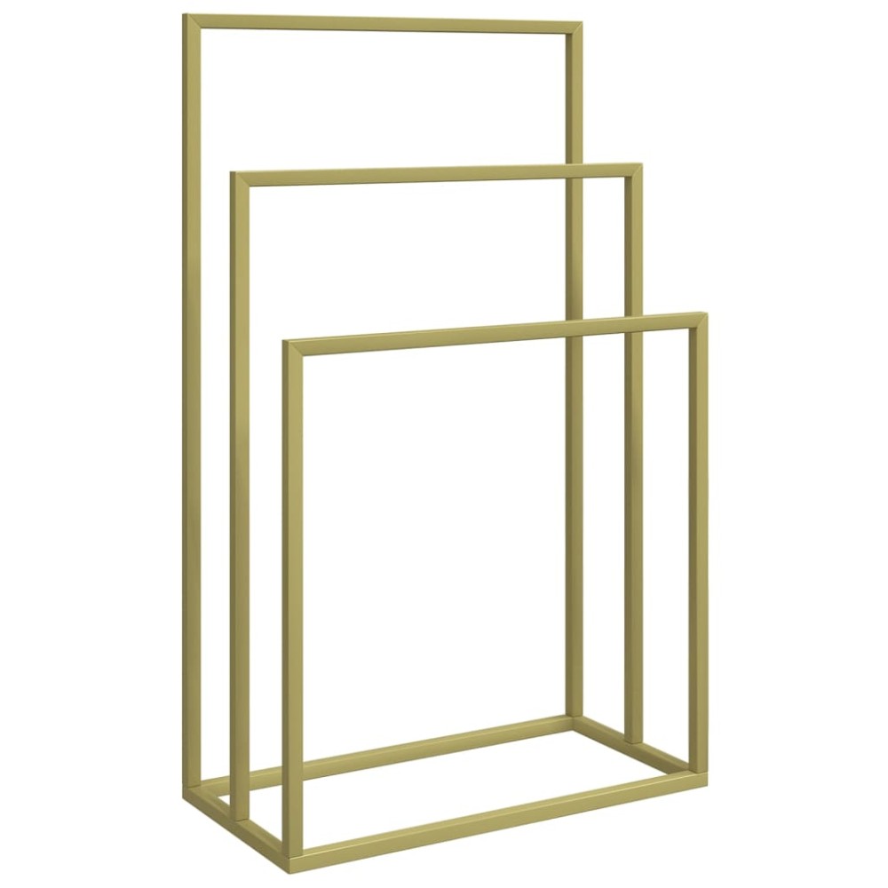 vidaXL Suport de prosoape autonom, auriu, 48x24x79 cm, fier